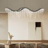 Dangling Wave Crystal Chandeliers