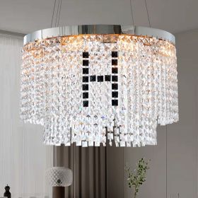 Modern Crystal Chandelier for Living-Room Round Cristal Lamp Luxury Home Decor Light Fixture (Color: as Pic)