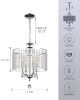 4 - Light Dimmable Crystal Chandelier