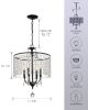 4 - Light Dimmable Crystal Chandelier