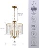 4 - Light Dimmable Crystal Chandelier